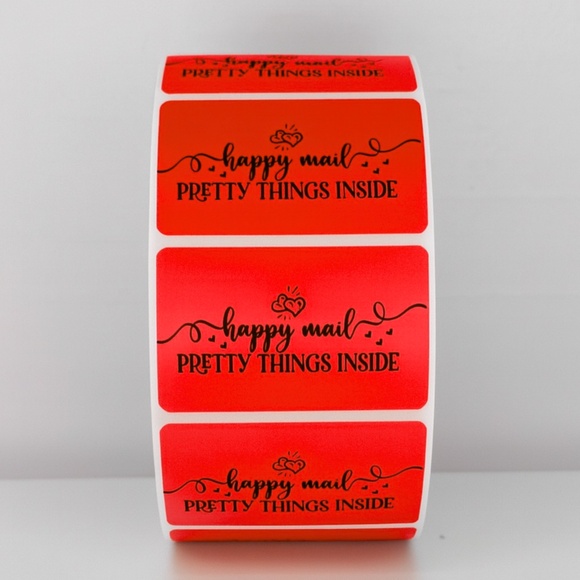 Happy Mail Stickers | Pretty Things Inside Labels | Cute Packaging stickers - Picture 9 of 11